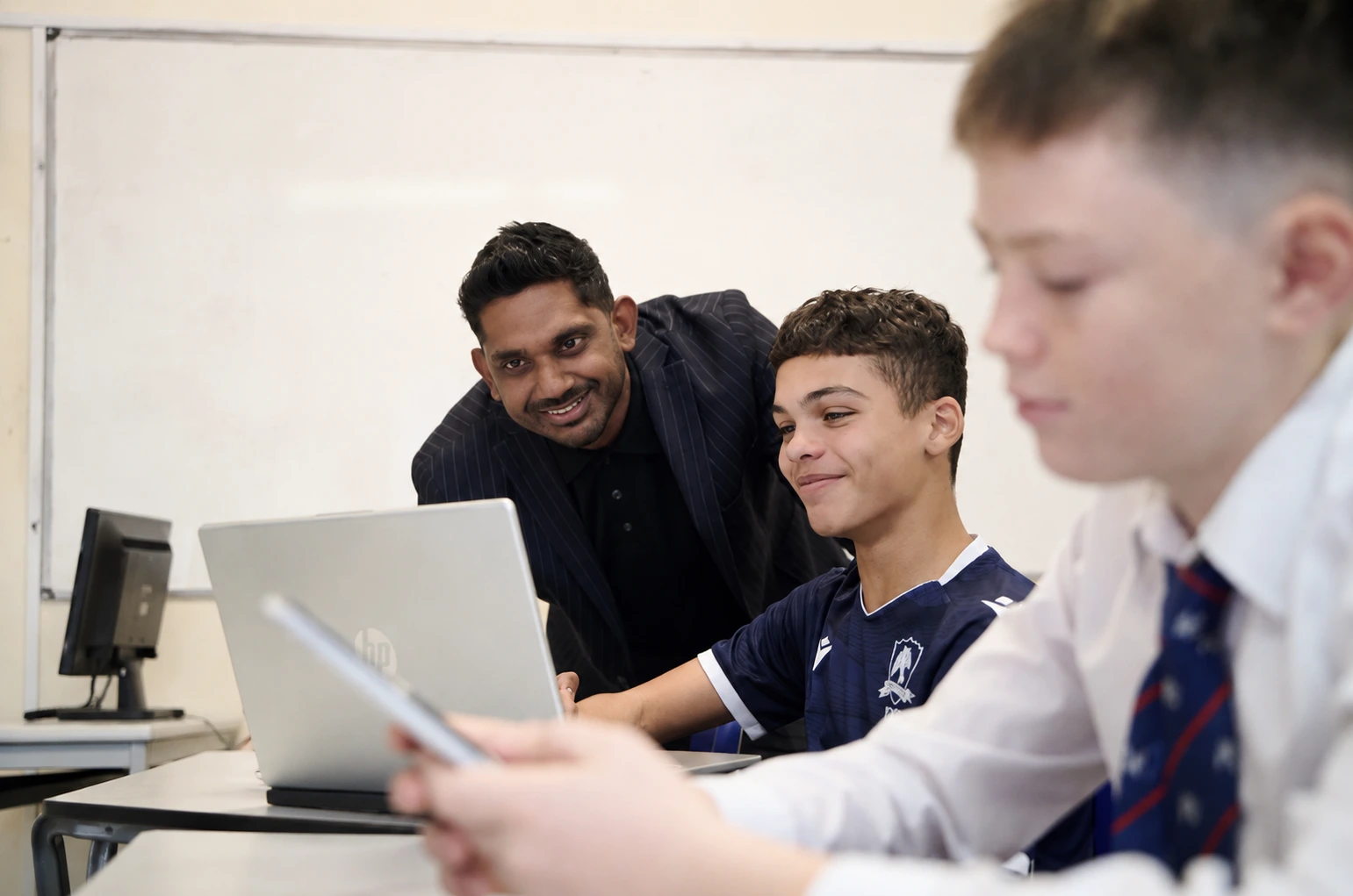 Claremont students using digital devices in class